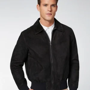 Aviateur noir - Veste en daim homme