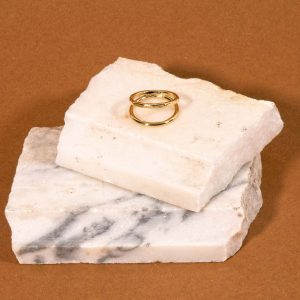 Bague Asymétrique Eve Dorée - Bdm Studio