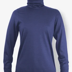 Col Roulé Mérinos Femme - Bleu Nuit