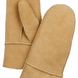 Womens Sheepskin Mittens Tan