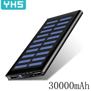 Batterie rechargeable Solaire 30000 mah 2 USB LED