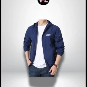 Veste Zippée Bleu Marine Homme